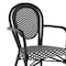 Flash Furniture Lourdes Thonet French Bistro Stacking Chair w/Arms, Black and White PE Rattan and Black Alum Frame SDA-AD642002A-BKWH-BK-GG - alternate 8